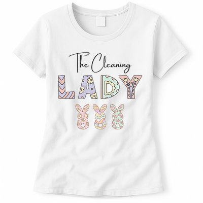 Cute Cleaning Lady Easter Womens T-Shirt