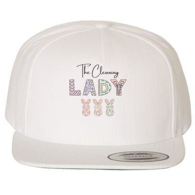 Cute Cleaning Lady Easter Wool Snapback Cap