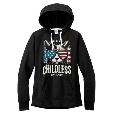 Childless Cat Lady 2024 Women's Fleece Hoodie