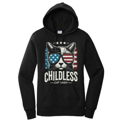 Childless Cat Lady 2024 Women's Pullover Hoodie