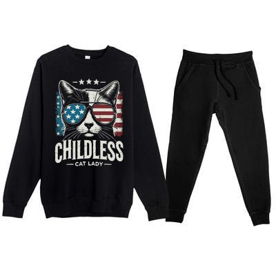 Childless Cat Lady 2024 Premium Crewneck Sweatsuit Set