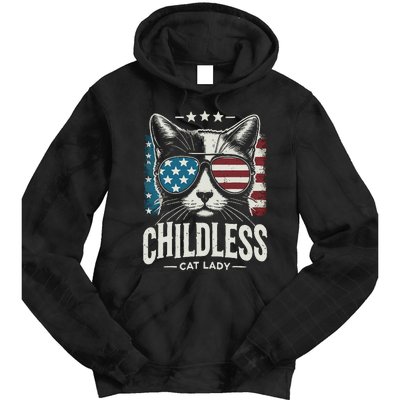 Childless Cat Lady 2024 Tie Dye Hoodie