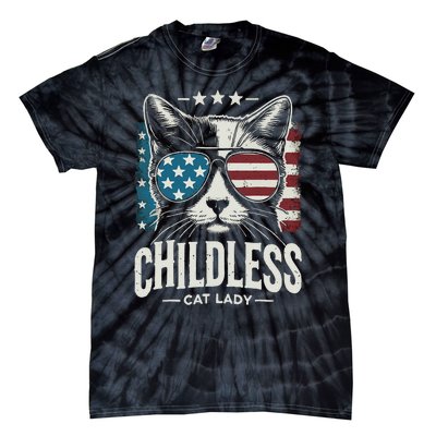 Childless Cat Lady 2024 Tie-Dye T-Shirt