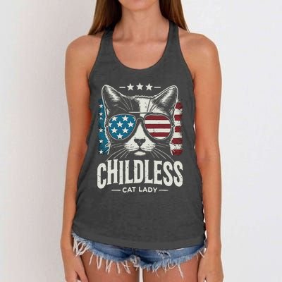 Childless Cat Lady 2024 Women's Knotted Racerback Tank