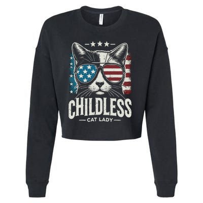 Childless Cat Lady 2024 Cropped Pullover Crew