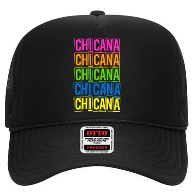 Chicana Colorful Latina High Crown Mesh Back Trucker Hat