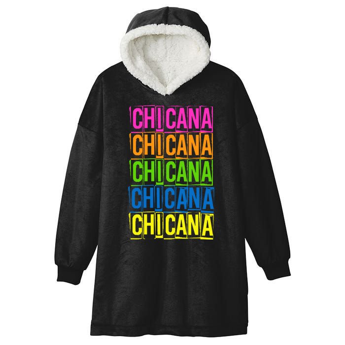 Chicana Colorful Latina Hooded Wearable Blanket