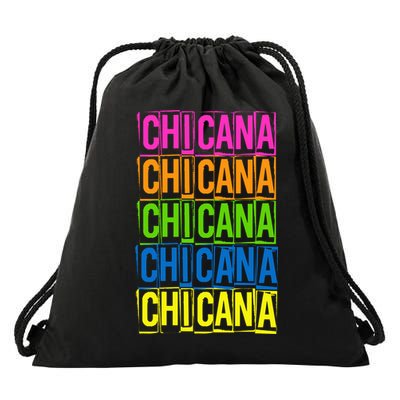 Chicana Colorful Latina Drawstring Bag