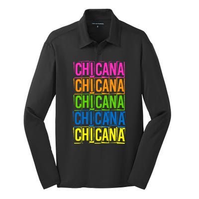 Chicana Colorful Latina Silk Touch Performance Long Sleeve Polo