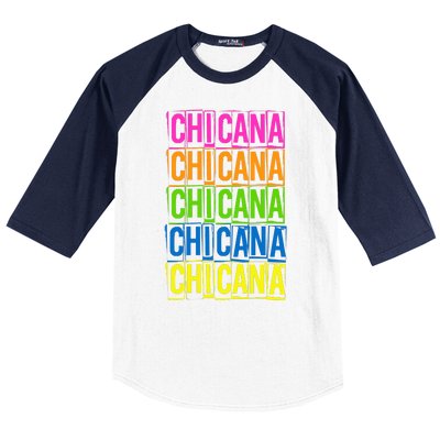 Chicana Colorful Latina Baseball Sleeve Shirt