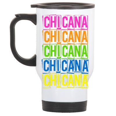 Chicana Colorful Latina Stainless Steel Travel Mug