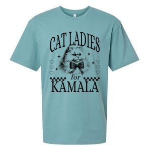 Childless Cat Lady Cat Ladies For Kamala Sueded Cloud Jersey T-Shirt