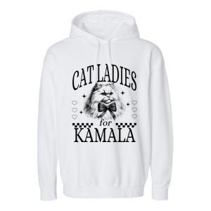 Childless Cat Lady Cat Ladies For Kamala Garment-Dyed Fleece Hoodie