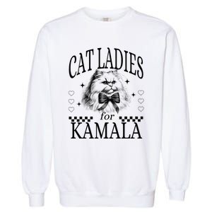 Childless Cat Lady Cat Ladies For Kamala Garment-Dyed Sweatshirt