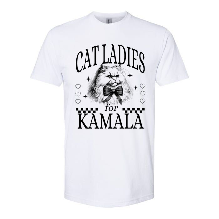 Childless Cat Lady Cat Ladies For Kamala Softstyle CVC T-Shirt