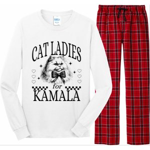 Childless Cat Lady Cat Ladies For Kamala Long Sleeve Pajama Set