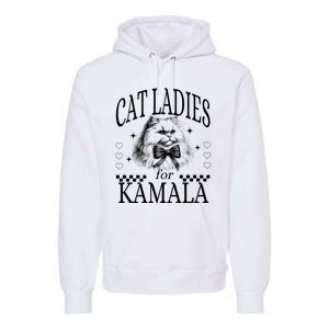 Childless Cat Lady Cat Ladies For Kamala Premium Hoodie