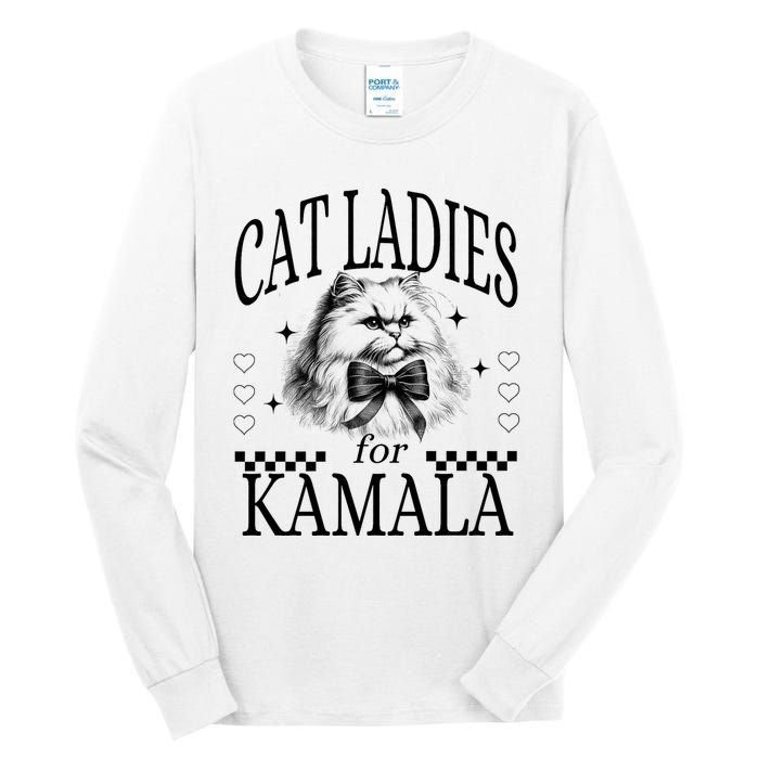 Childless Cat Lady Cat Ladies For Kamala Tall Long Sleeve T-Shirt