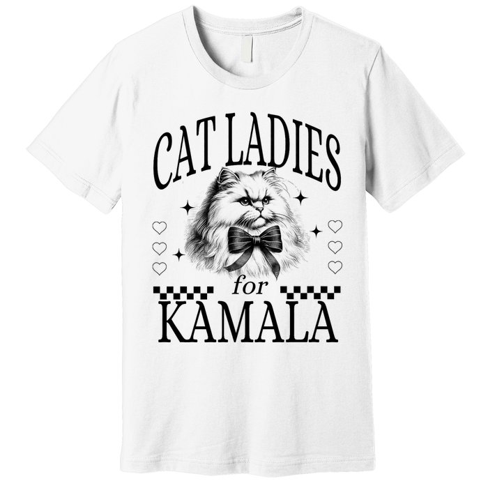 Childless Cat Lady Cat Ladies For Kamala Premium T-Shirt