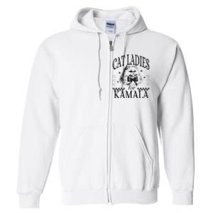 Childless Cat Lady Cat Ladies For Kamala Full Zip Hoodie