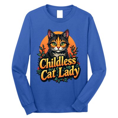 Childless Cat Lady Funny Cat Lover Long Sleeve Shirt