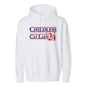 Childless Cat Lady Garment-Dyed Fleece Hoodie