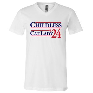 Childless Cat Lady V-Neck T-Shirt