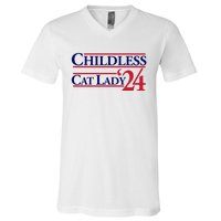 Childless Cat Lady V-Neck T-Shirt