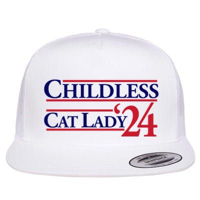 Childless Cat Lady Flat Bill Trucker Hat