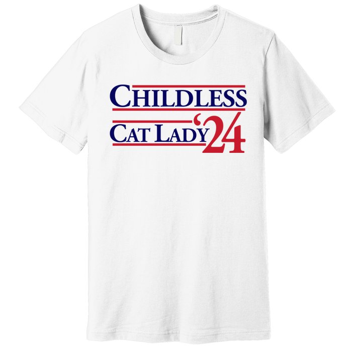 Childless Cat Lady Premium T-Shirt