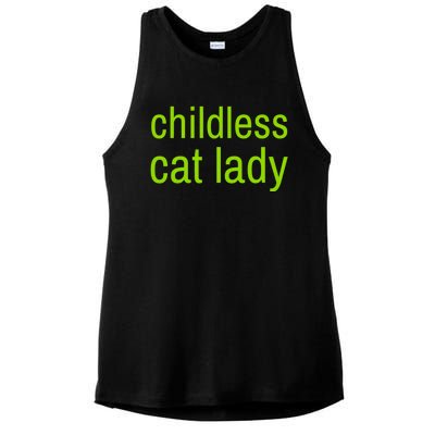 Childless Cat Lady Funny Vote 2024 Ladies PosiCharge Tri-Blend Wicking Tank