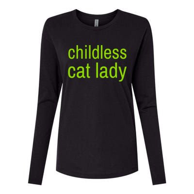 Childless Cat Lady Funny Vote 2024 Womens Cotton Relaxed Long Sleeve T-Shirt