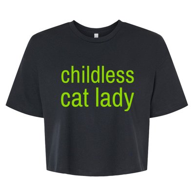 Childless Cat Lady Funny Vote 2024 Bella+Canvas Jersey Crop Tee