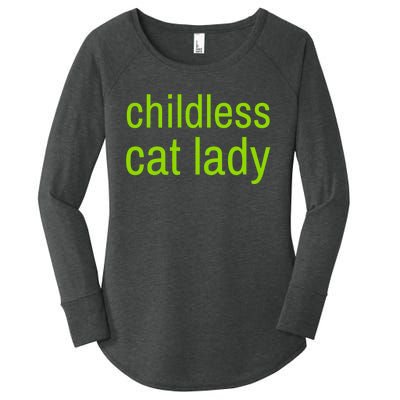 Childless Cat Lady Funny Vote 2024 Women's Perfect Tri Tunic Long Sleeve Shirt