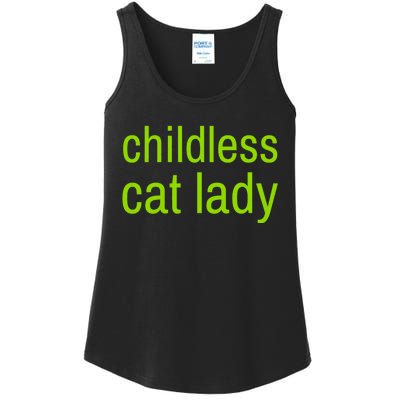 Childless Cat Lady Funny Vote 2024 Ladies Essential Tank