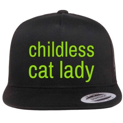 Childless Cat Lady Funny Vote 2024 Flatbill Hat