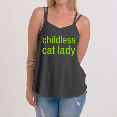 Childless Cat Lady Funny Vote 2024 Women's Strappy Tank