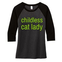 Childless Cat Lady Funny Vote 2024 Women's Tri-Blend 3/4-Sleeve Raglan Shirt