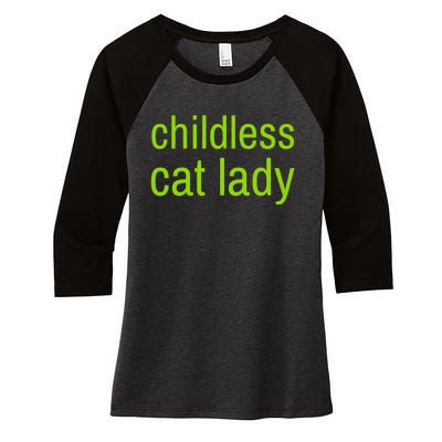 Childless Cat Lady Funny Vote 2024 Women's Tri-Blend 3/4-Sleeve Raglan Shirt