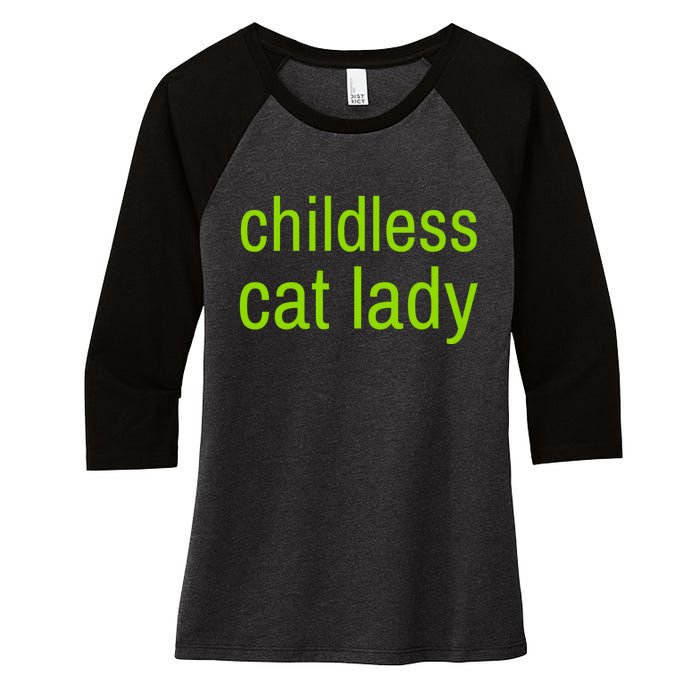 Childless Cat Lady Funny Vote 2024 Women's Tri-Blend 3/4-Sleeve Raglan Shirt