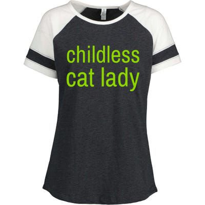 Childless Cat Lady Funny Vote 2024 Enza Ladies Jersey Colorblock Tee