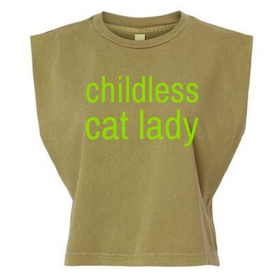 Childless Cat Lady Funny Vote 2024 Garment-Dyed Women's Muscle Tee