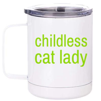 Childless Cat Lady Funny Vote 2024 12 oz Stainless Steel Tumbler Cup