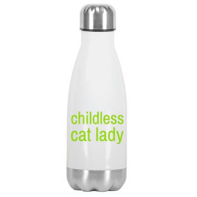 Childless Cat Lady Funny Vote 2024 Stainless Steel Insulated Water Bottle