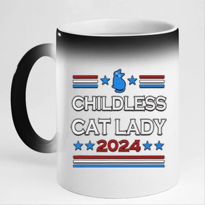 Childless Cat Lady 2024 11oz Black Color Changing Mug