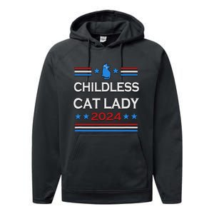 Childless Cat Lady 2024 Performance Fleece Hoodie