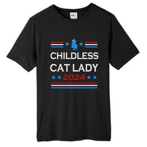 Childless Cat Lady 2024 Tall Fusion ChromaSoft Performance T-Shirt