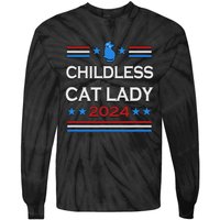 Childless Cat Lady 2024 Tie-Dye Long Sleeve Shirt