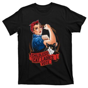 Childless Cat Ladies Vote Rosie The Riveter T-Shirt