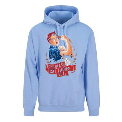 Childless Cat Ladies Vote Rosie The Riveter Unisex Surf Hoodie